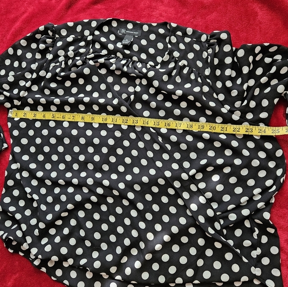 INC-International Concept- Women Black with White Polka Dots Blouse Extra Large - Picture 9 of 9